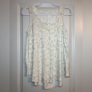 Old Navy | Luxe Printed Swing Tank in Beige Snakeskin Print